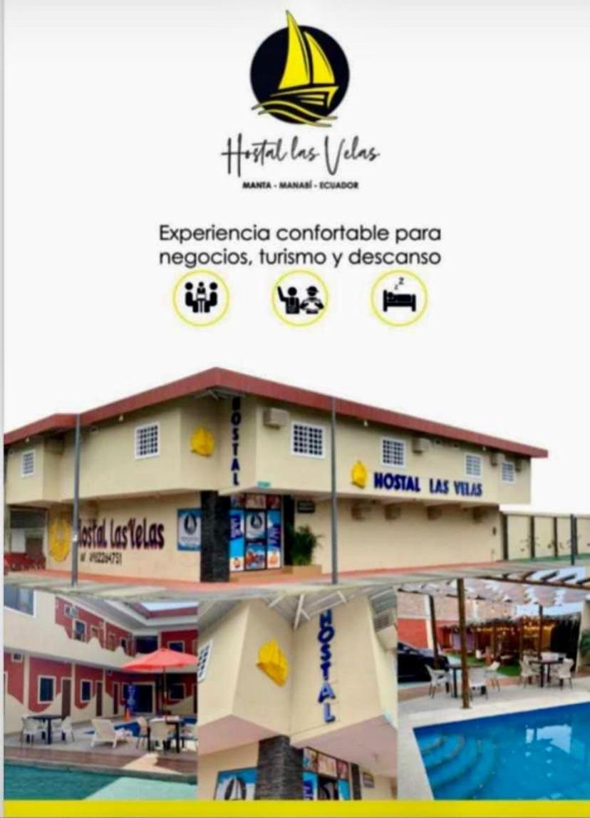 Hotel Hostal Las Velas Manta Exterior foto